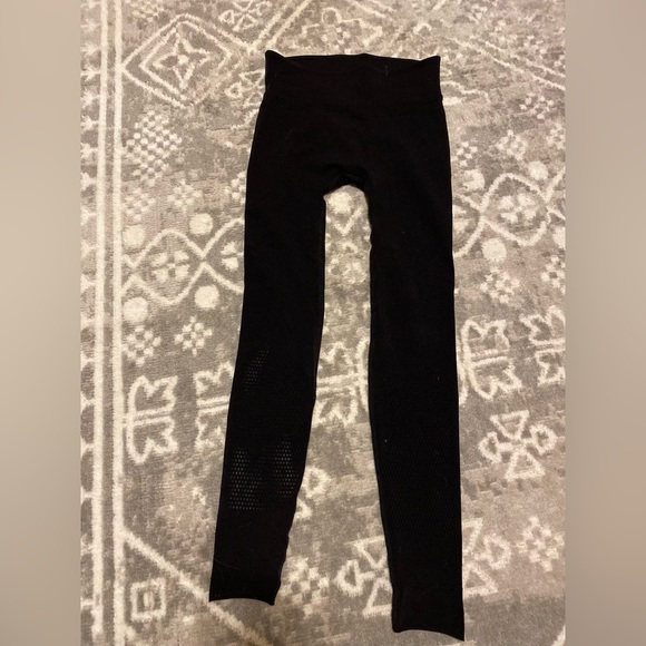 Free People FP Movement Seamless High Rise Self Hem Mesh Sculpt Legging Black M - Picture 9 of 10